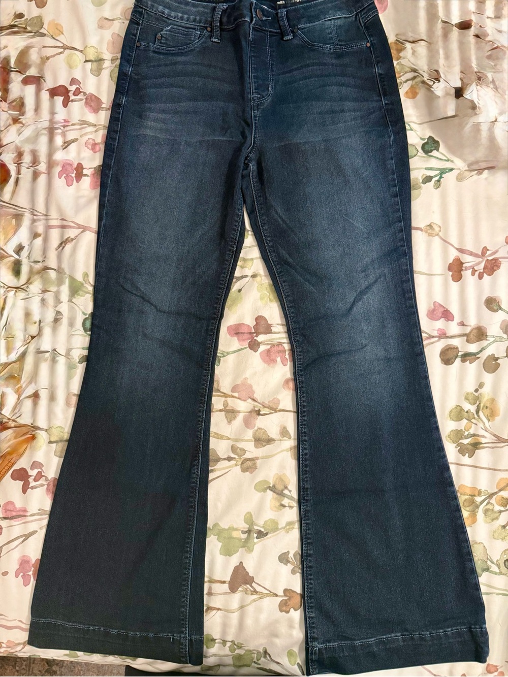 Laurie Felt Medium Washed Flared Jeans - Medium Blue